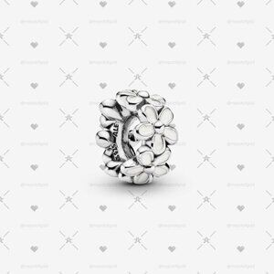 Pandora White Daisy Flower Spacer Charm|Pendant